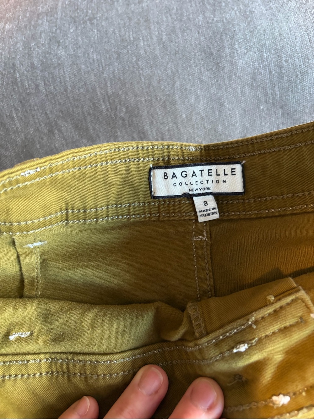 Bagatelle Olive-Mustard High-Rise Wide Leg Pants - Picture 4 of 5